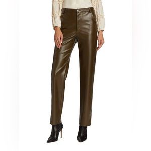 NWT 2X Olive Green En Saison Lana Vegan Faux Leather Trousers plus size Sexy